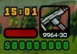 GTA 리버티 시티 스토리(GTA) PSP 버전, 둥근 형태의 체력 및 방탄복 바.