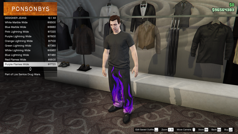 파일:LosSantosDrugWars-GTAOe-MalePants-DesignerJeans19-PurpleFlamesWide.png