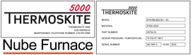 Thermoskite 5000 제품 정보 표시.