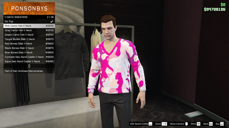 파일:SanAndreasMercenaries-GTAOe-MaleTops-VNeckSweaters1-PinkCamoYetiVNeck.png