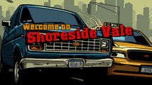 "Welcome to Shoreside Vale(쇼어사이드 베일에 오신 것을 환영합니다)". 밴과 충돌한 택시.