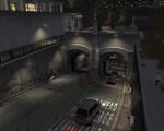 GTA IV의 부스 터널 올더니 쪽 입구. 하단에 올더니 헬리포트가 보입니다.