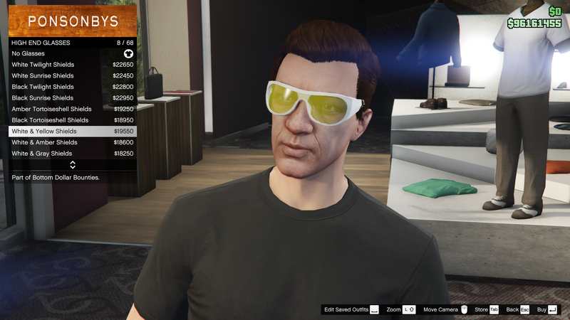 파일:BottomDollarBounties-GTAOe-MaleGlasses-HighEndGlasses7-White&YellowShields.png
