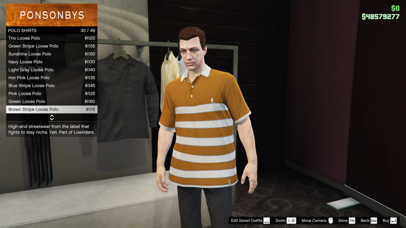 파일:Lowriders-GTAO-MaleTops-PoloShirts13-BrownStripeLoosePolo.png