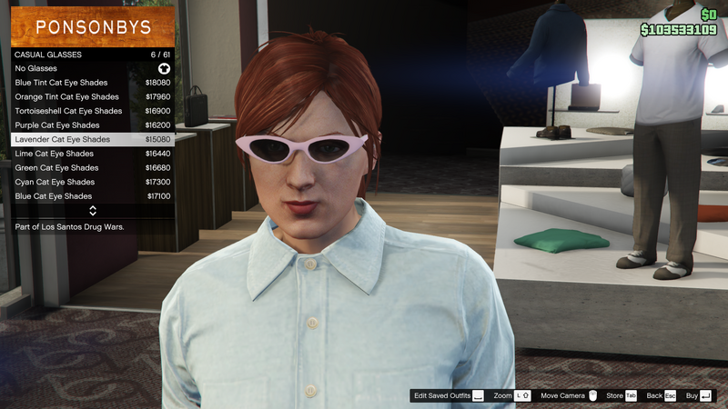 파일:LosSantosDrugWars-GTAOe-FemaleGlasses-CasualGlasses33-LavenderCatEyeShades.png