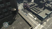 GTA IV에서의 시네마틱 카메라 조감도.