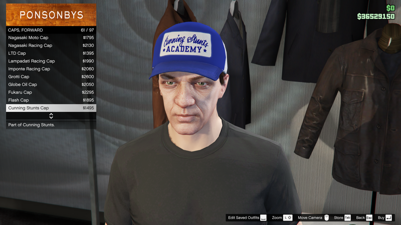 파일:CunningStunts-GTAO-MaleHats-Caps18-CunningStuntsCap.png