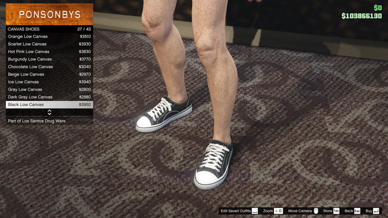파일:LosSantosDrugWars-GTAOe-MaleShoes-CanvasShoes54-BlackLowCanvas.png
