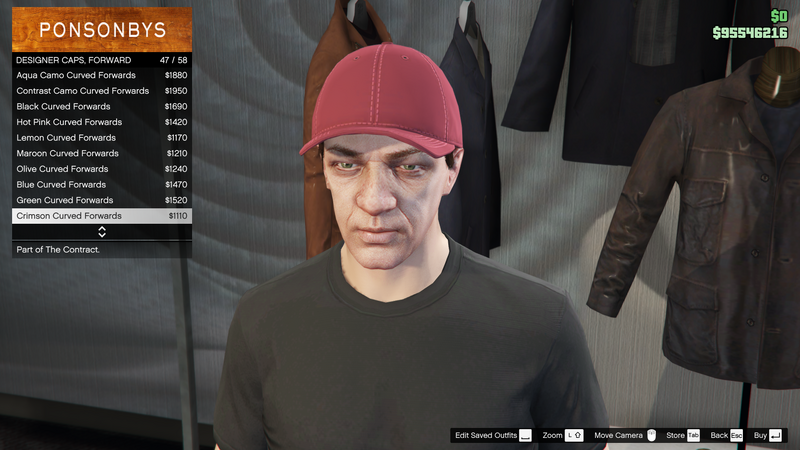 파일:TheContract-GTAOe-MaleHats-DesignerCaps46-CrimsonCurved.png