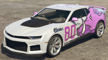 GTA 온라인의 비게로 ZX 전용 "로스 산토스 보어스" 도색. (후측면 보기)