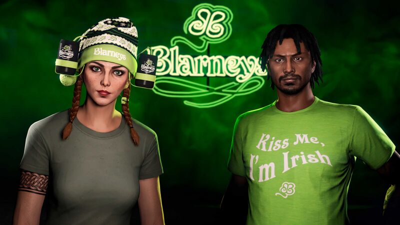 파일:CommunitySeriesShowcaseWeek-GTAOe-BlarneysFestiveBeerHatAndStoutTee.jpg