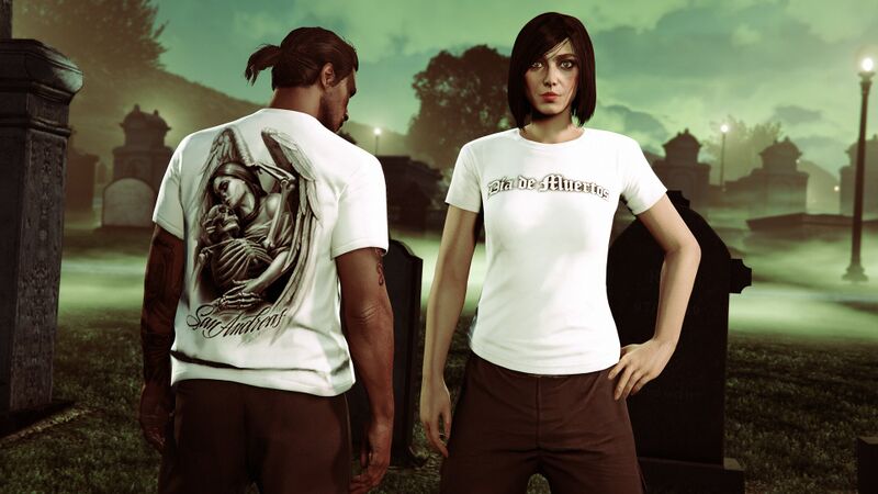 파일:Halloween2025Week5-GTAOe-DiaDeMuertosTee.jpg