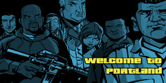 "Welcome to Portland(포틀랜드에 오신 것을 환영합니다)".