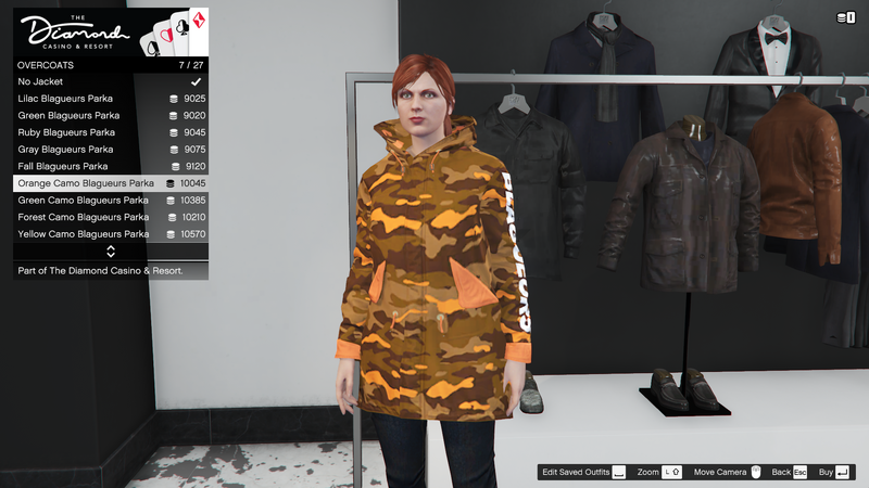 파일:CasinoStore-GTAOee-FemaleTops-Overcoats6-OrangeCamoBlagueursParka.png