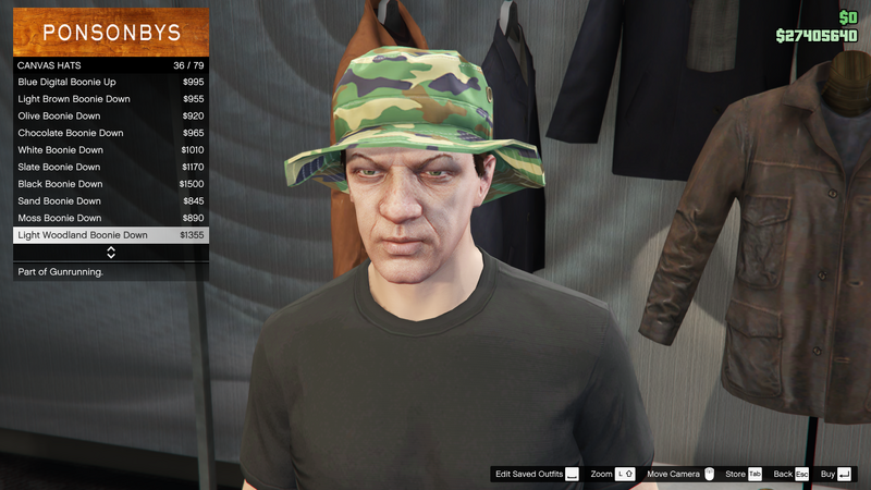 파일:Gunrunning-GTAO-MaleHats-CanvasHats35-LightWoodlandBoonieDown.png