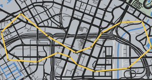 Downtown Downtown GTAO Race Map.png