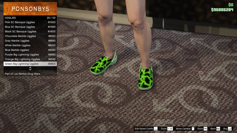 파일:LosSantosDrugWars-GTAOe-FemaleShoes-Ugglies24-GreenBigLightningUgglies.png