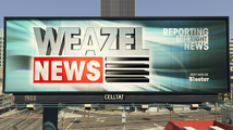 Grand Theft Auto V의 광고판.