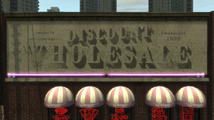 Discount Wholesale (est 1899) 간판.