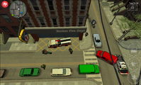 Grand Theft Auto: Chinatown Wars에서의 소방서 모습.