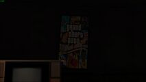 라이더의 집에 있는 Grand Theft Auto: Vice City 포스터.