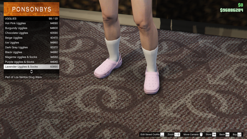 파일:LosSantosDrugWars-GTAOe-FemaleShoes-Ugglies98-LavenderUgglies&Socks.png