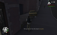칼은 공항 주차장에서 소포를 회수해야 한다.