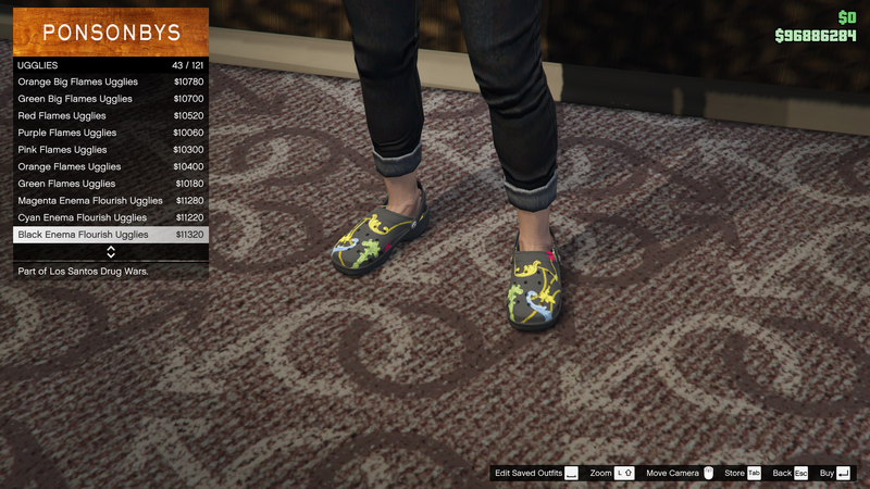 파일:LosSantosDrugWars-GTAOe-FemaleShoes-Ugglies42-BlackEnemaFlourishUgglies.png