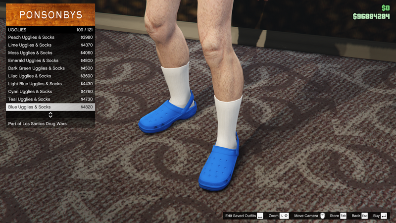 파일:LosSantosDrugWars-GTAOe-MaleShoes-Ugglies108-BlueUgglies&Socks.png